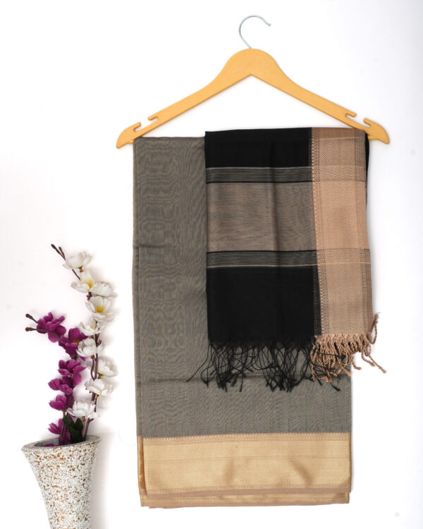 Grey Maheshwari Silk Suit